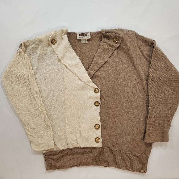 Vintage 80s Marni Knits Two Tone Knit Sweater - Picture 2 of 16